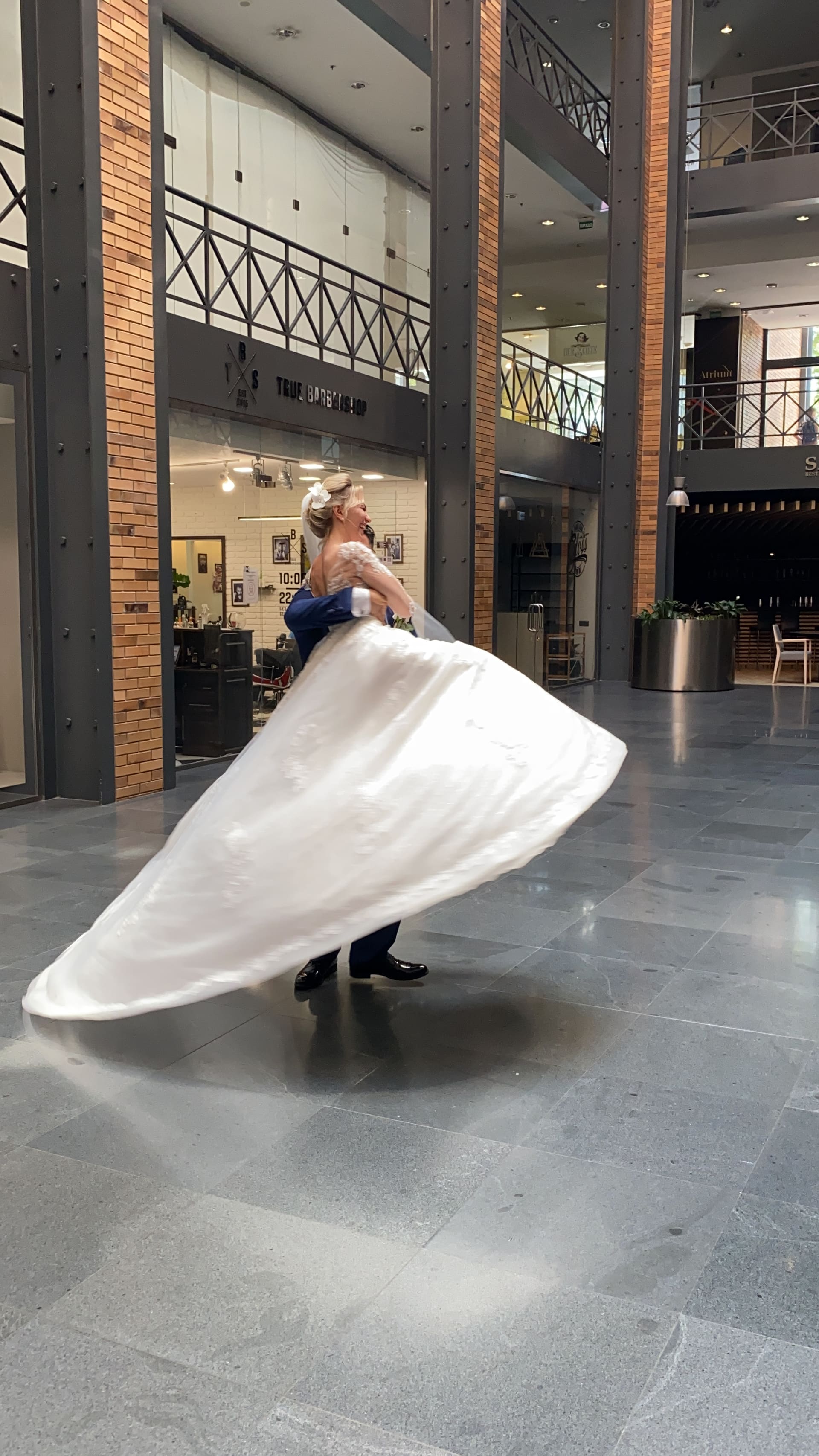 Bride and groom sharing their first dance